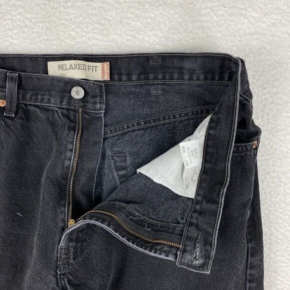 Levis Jeans Mens 38x32 (fit 36x29.5) Black 550 Relaxed Fit Loose Y2K Denim - Picture 12 of 16